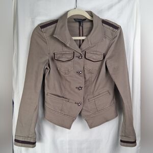 White House Black Market Rhinestone Embellished Buttons Casual Jacket Size 2